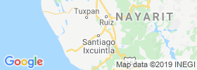 Santiago Ixcuintla map